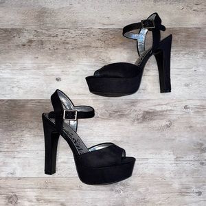 Black Platform Heels/Wedges